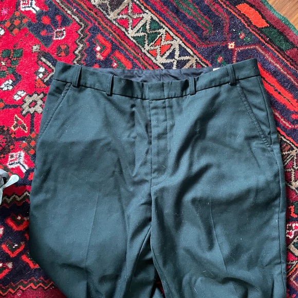 Green workwear style pants - Picture 2 of 2